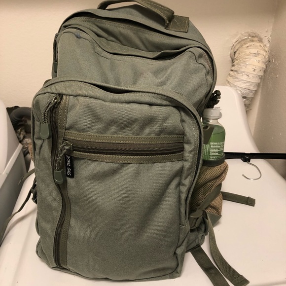 Royal Bag Large Backpack Olive Canvas School Back Padding Side Pockets - Picture 4 of 12